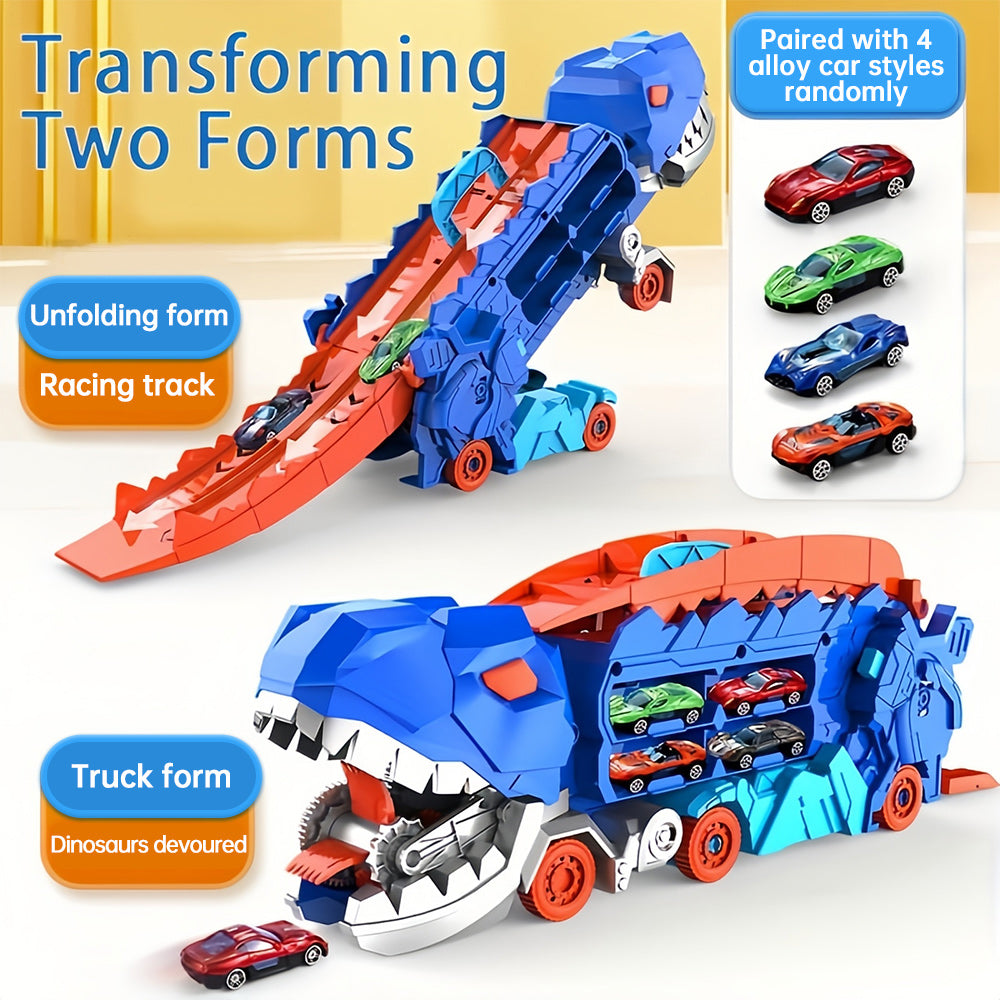 Temporary 50% Discount | Dinosaur Transport Truck with Folding Slide