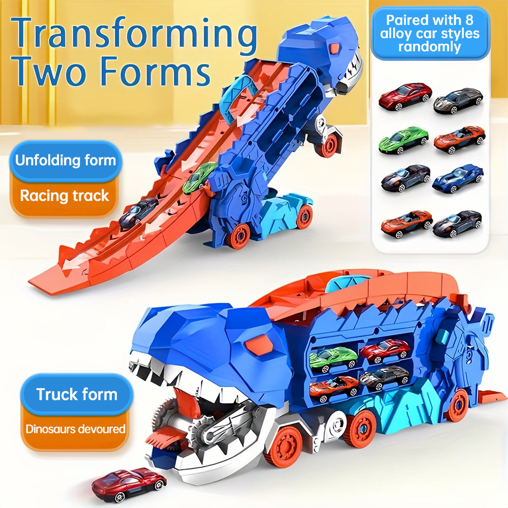 Temporary 50% Discount | Dinosaur Transport Truck with Folding Slide