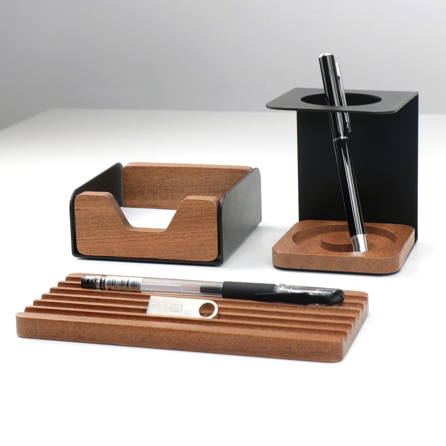 Classic Carbon Steel Desk Organizer Collection
