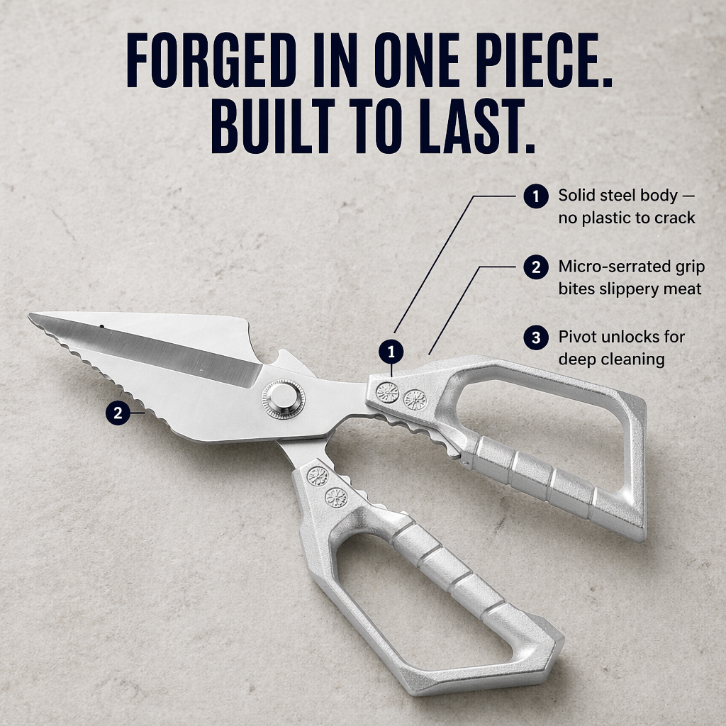SharpEdgePro™ — Cut Through Chicken Bones, Shells & Herbs in a Flash