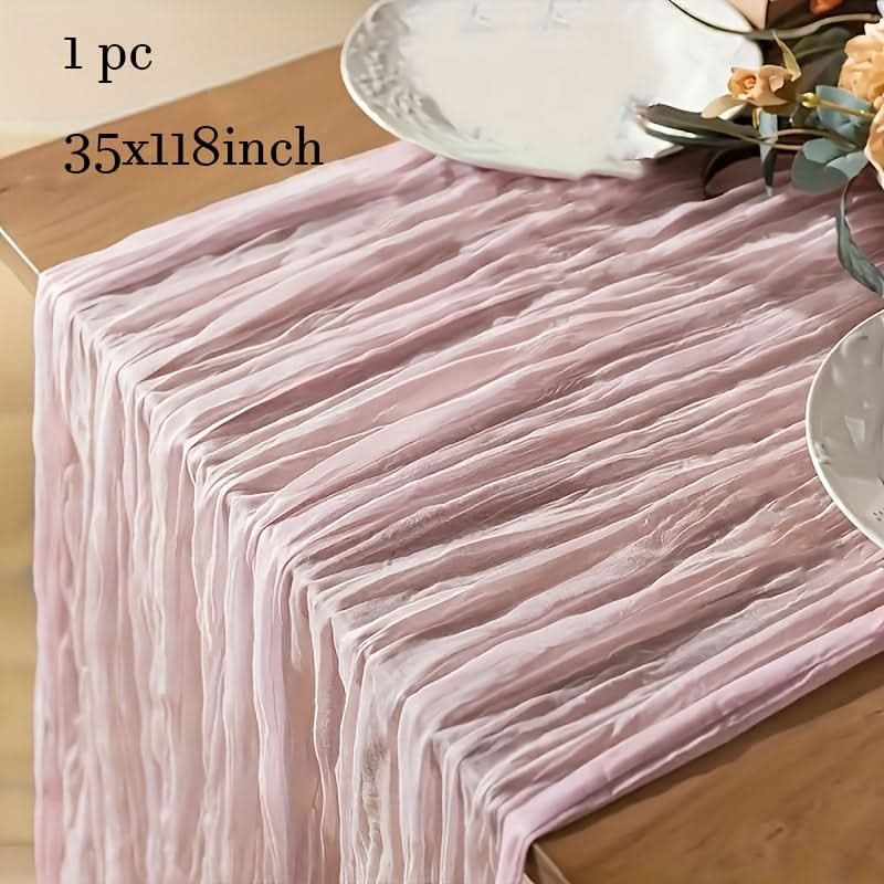Crinkled Cheese Tablecloth for Stylish Boho and Holiday Decor