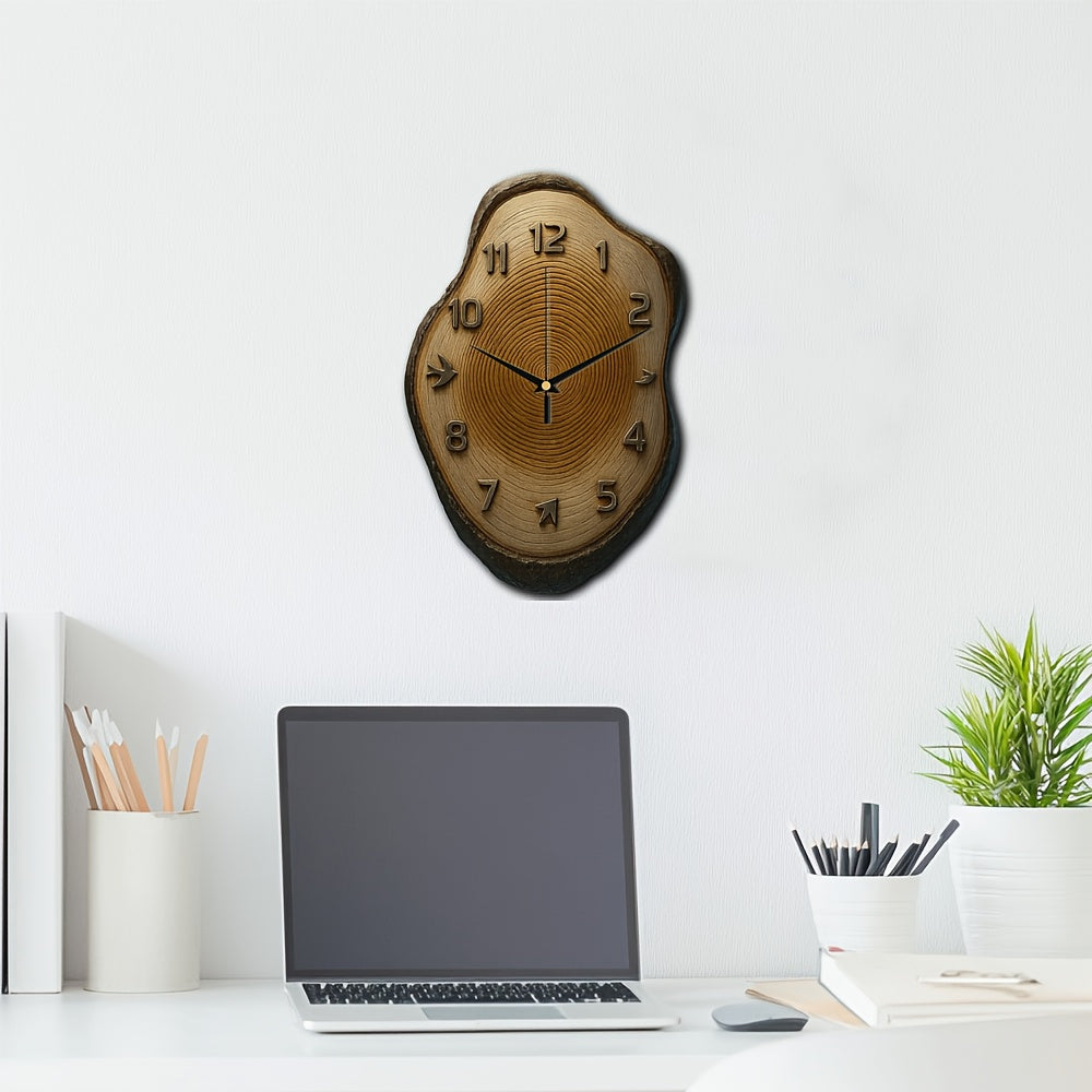 Natural Charm – Stylish Large Wooden Wall Clock