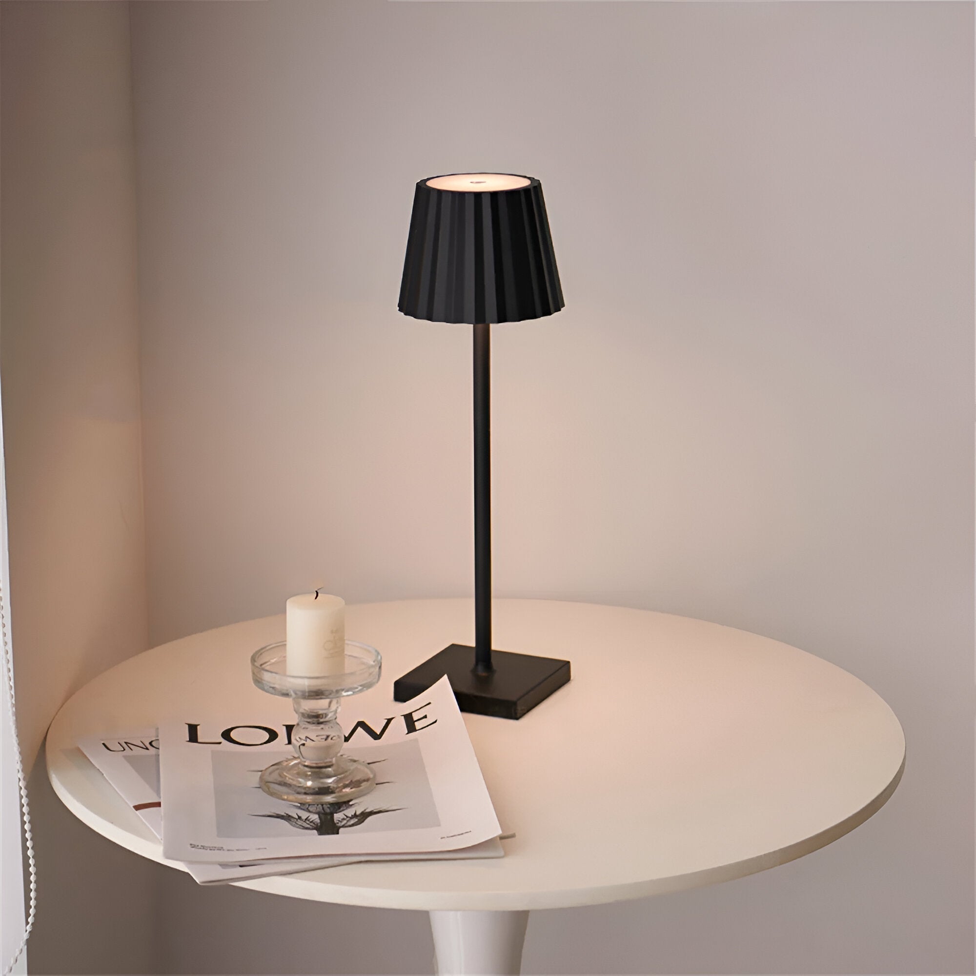 LaminaTouch 2.0 - Modern LED Table Lamp, Wireless, Rechargeable, and Dimmable