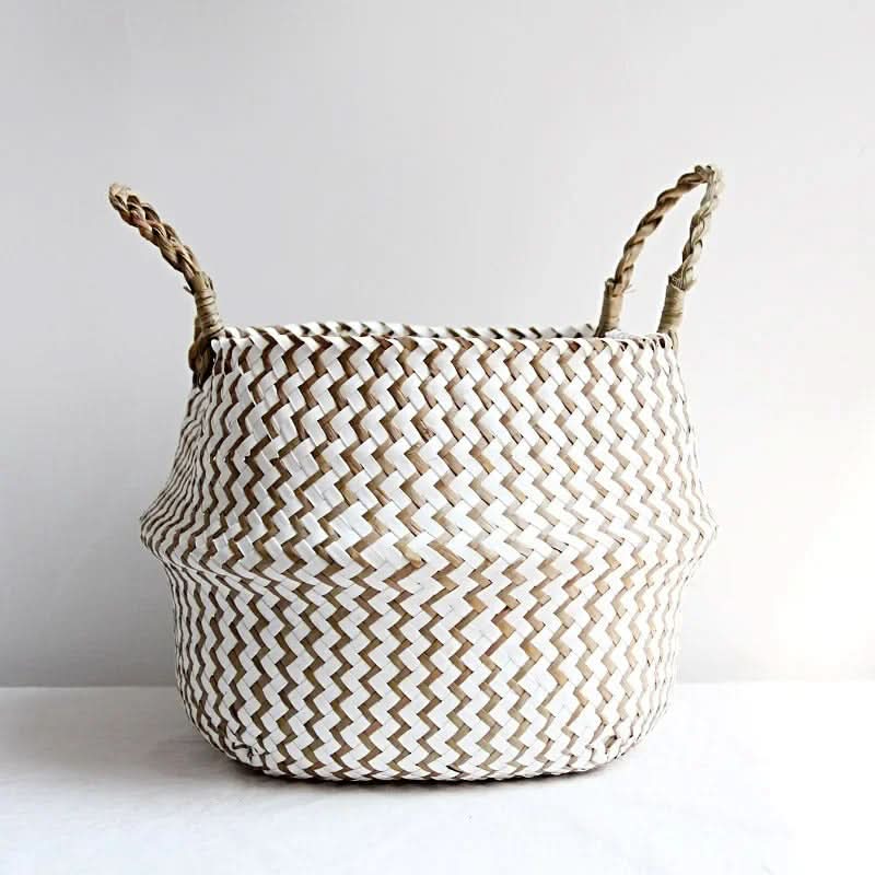 Wicker Storage Basket - Bohemian Style Organizer