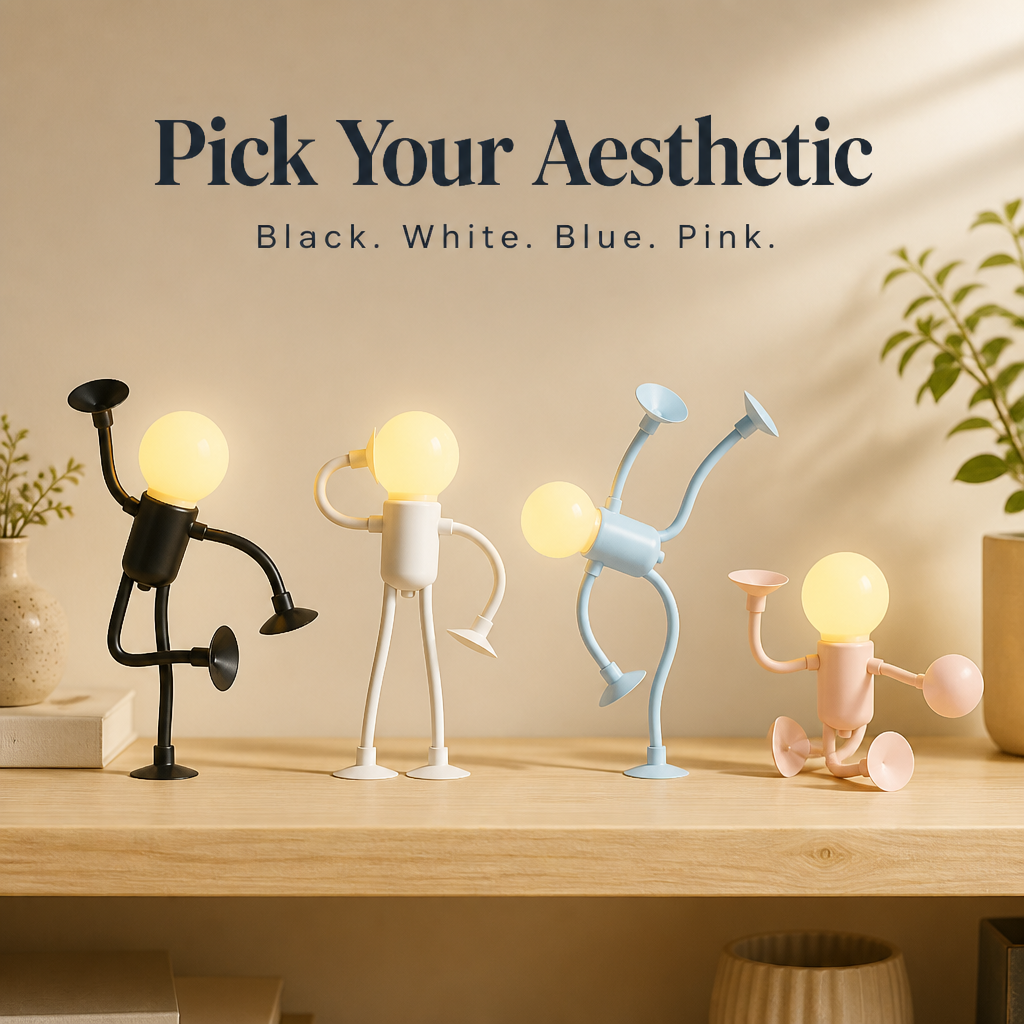 LumaEase™ — Place a Cozy-Glow Lamp Companion on Any Shelf, Desk or Bedside
