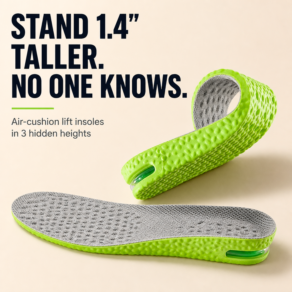StepZure™ — Gain 1.4 Inches in Height with Any Shoe You Own Already