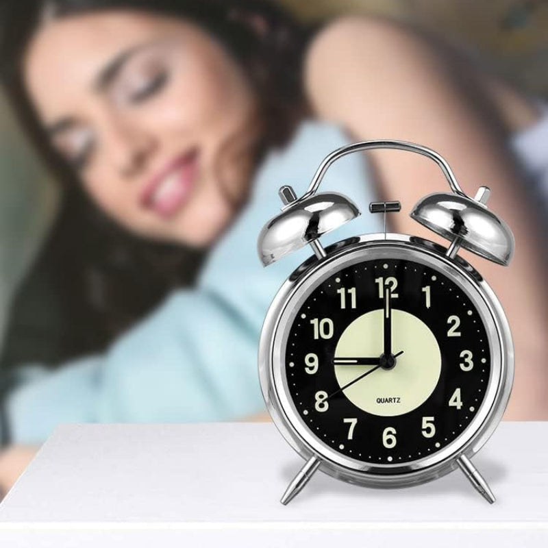 Classic Twin Bell Alarm Clock with Silent Sweep Technology