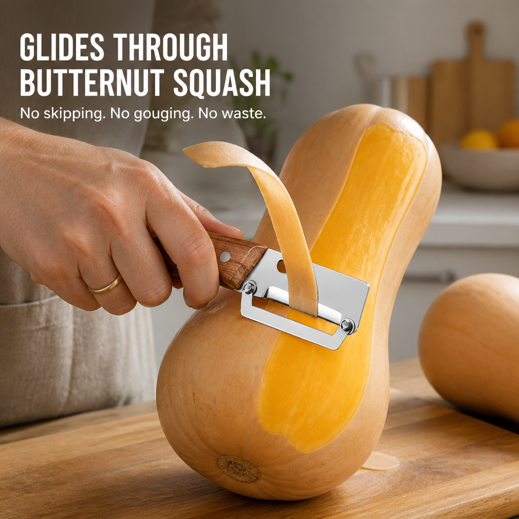 SliceSwift™ — Breeze Through Pumpkin, Potato & Apple Skins in Seconds