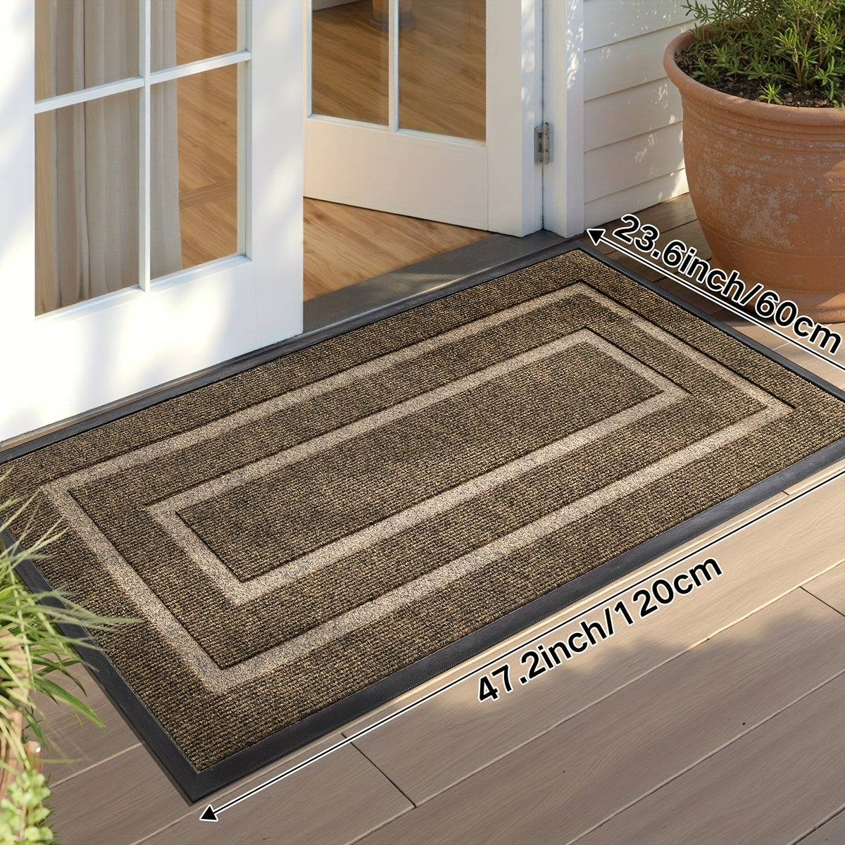 Stylish and Sturdy Welcome Mat for Holiday Entrances
