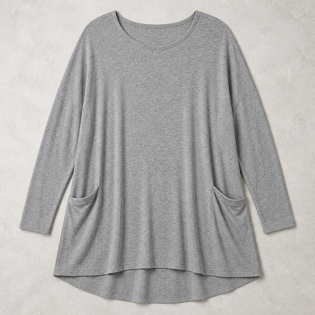 ElevéaComfort™ – Loose-Fit Tunic with Side Pockets for Easy Relaxation