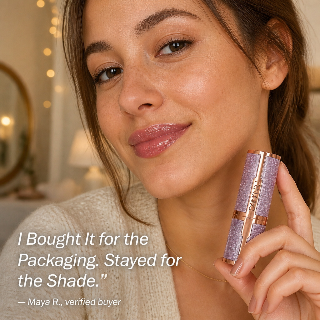 LipAura™ — See Glitter Blend Into Your Unique Pink Hue