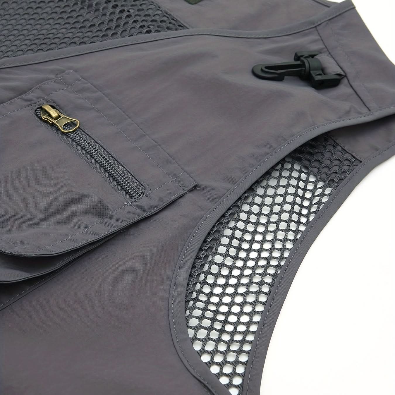Outdoor Casual Vest with Zippered Pockets for Convenience