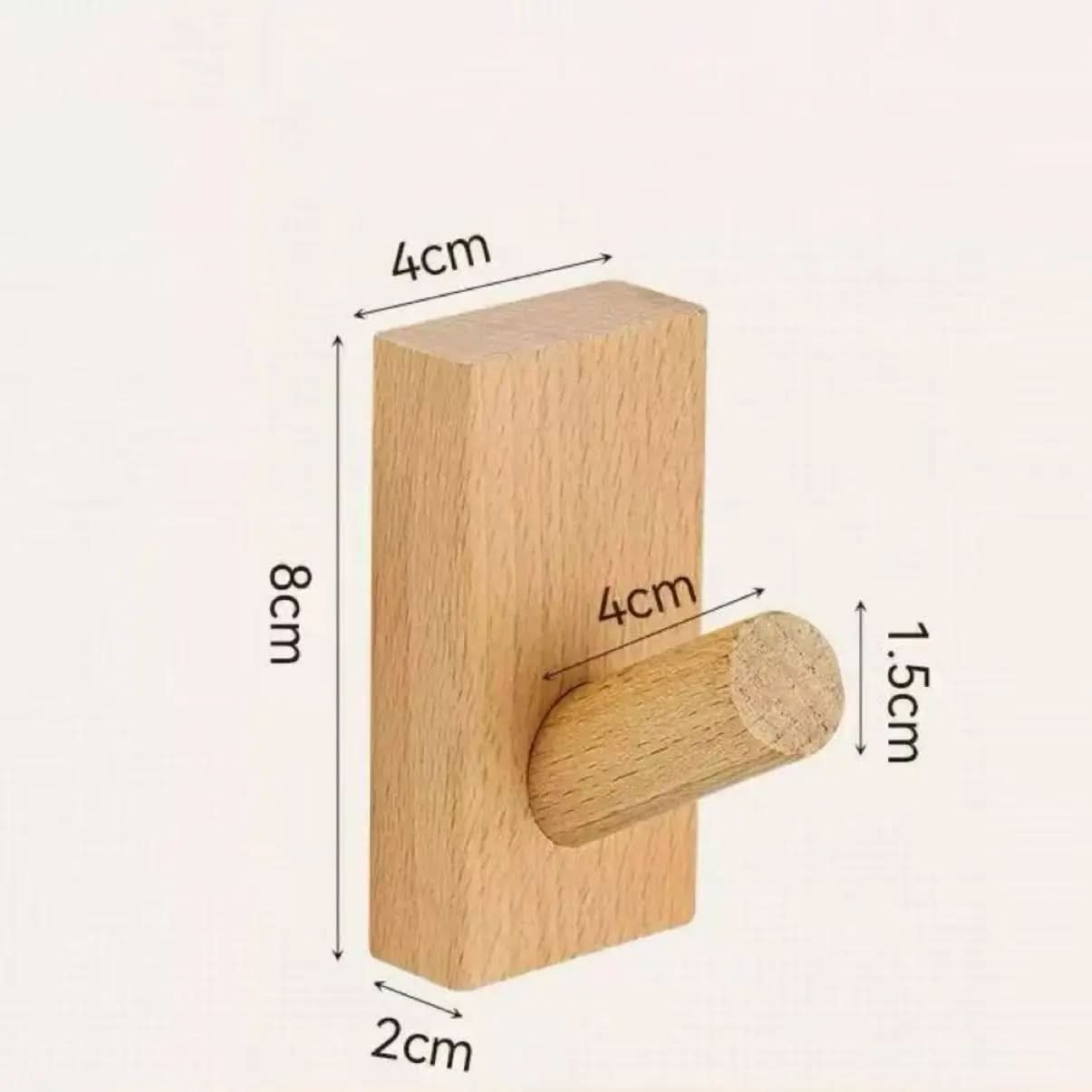 Nordic Style Wooden Wall Hook for Home Decor