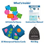 Underwater Pool Treasure Game with Cards and Waterproof Gems
