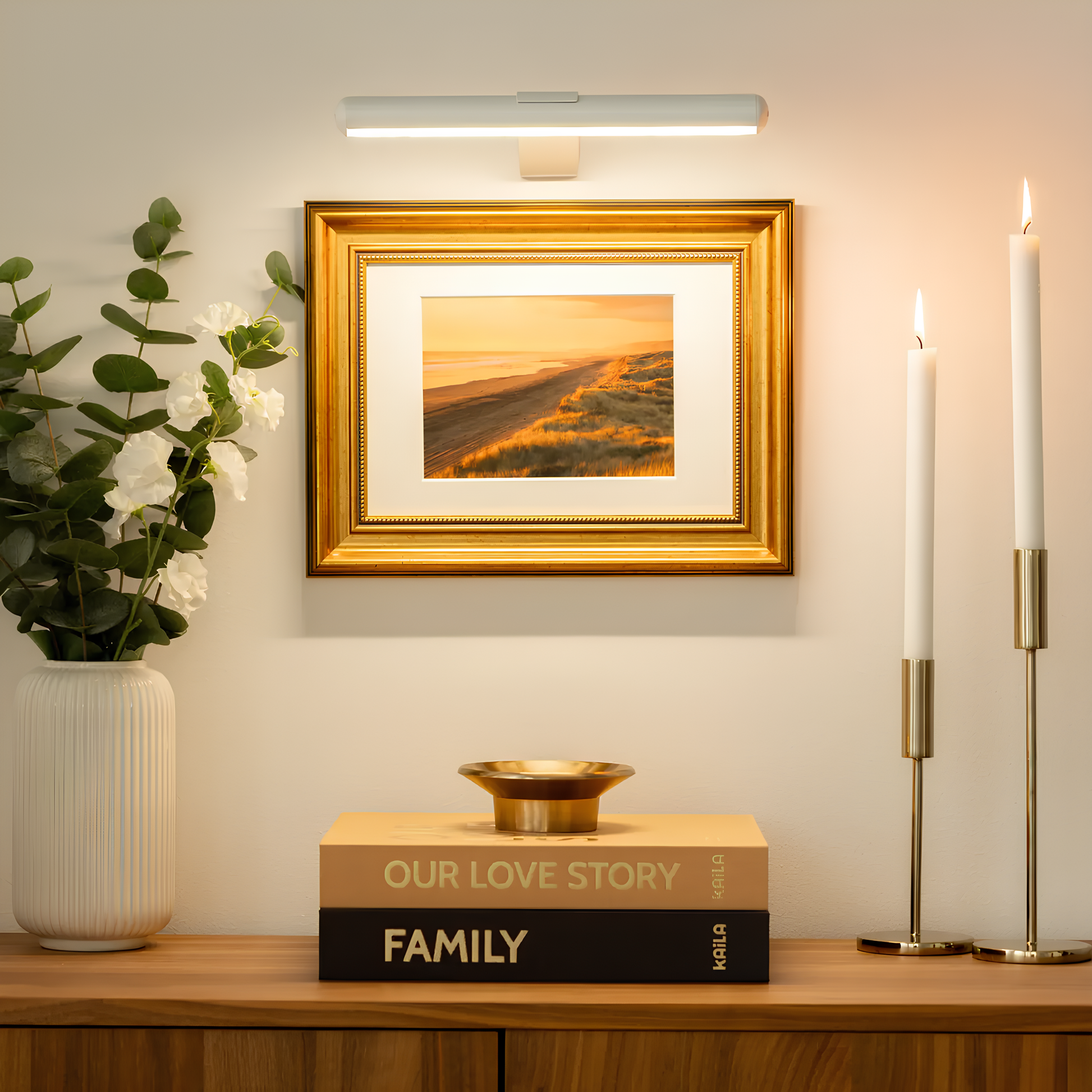 Wireless LED Art Light – Wall Lamp with Adjustable Display Illumination
