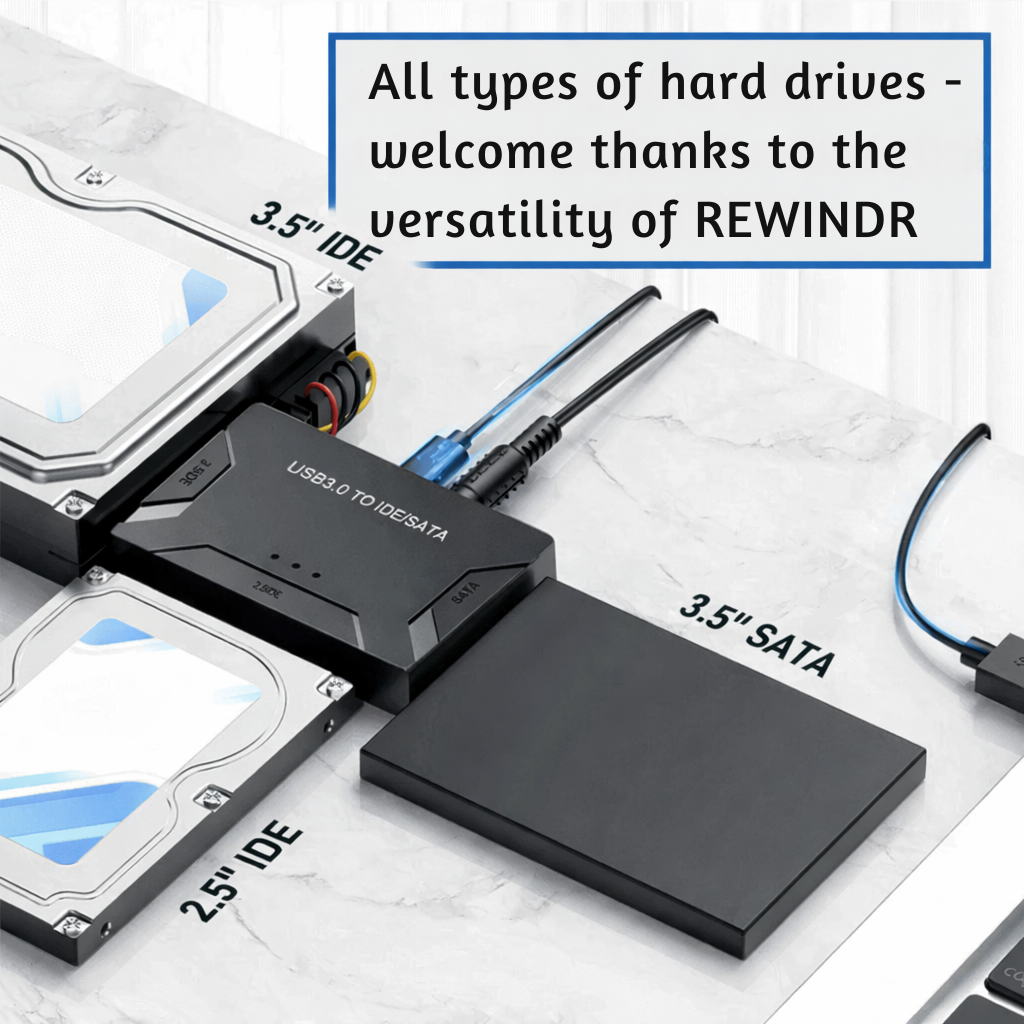 Hard Drive Converter USB | IDE & SATA Interface | Fast Data Transfer | RecoverPro