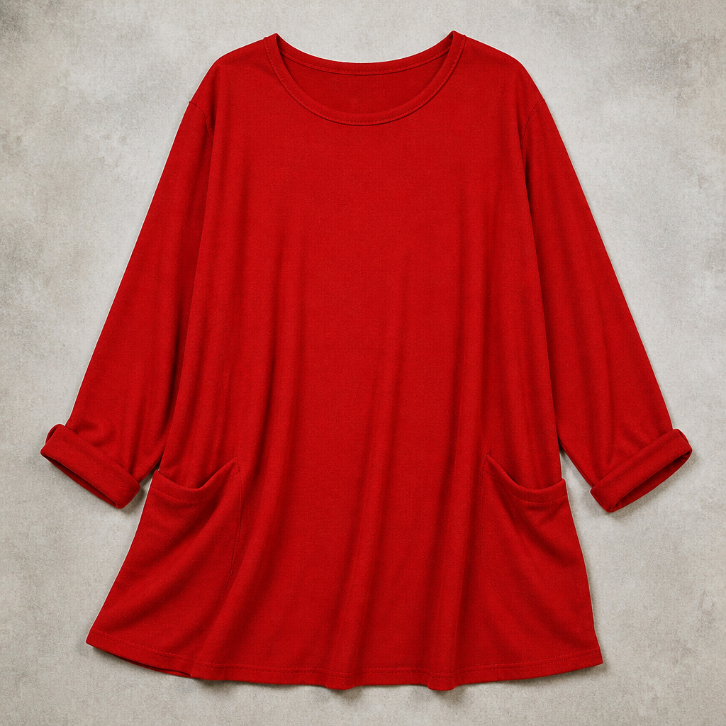 ElevéaComfort™ – Loose-Fit Tunic with Side Pockets for Easy Relaxation