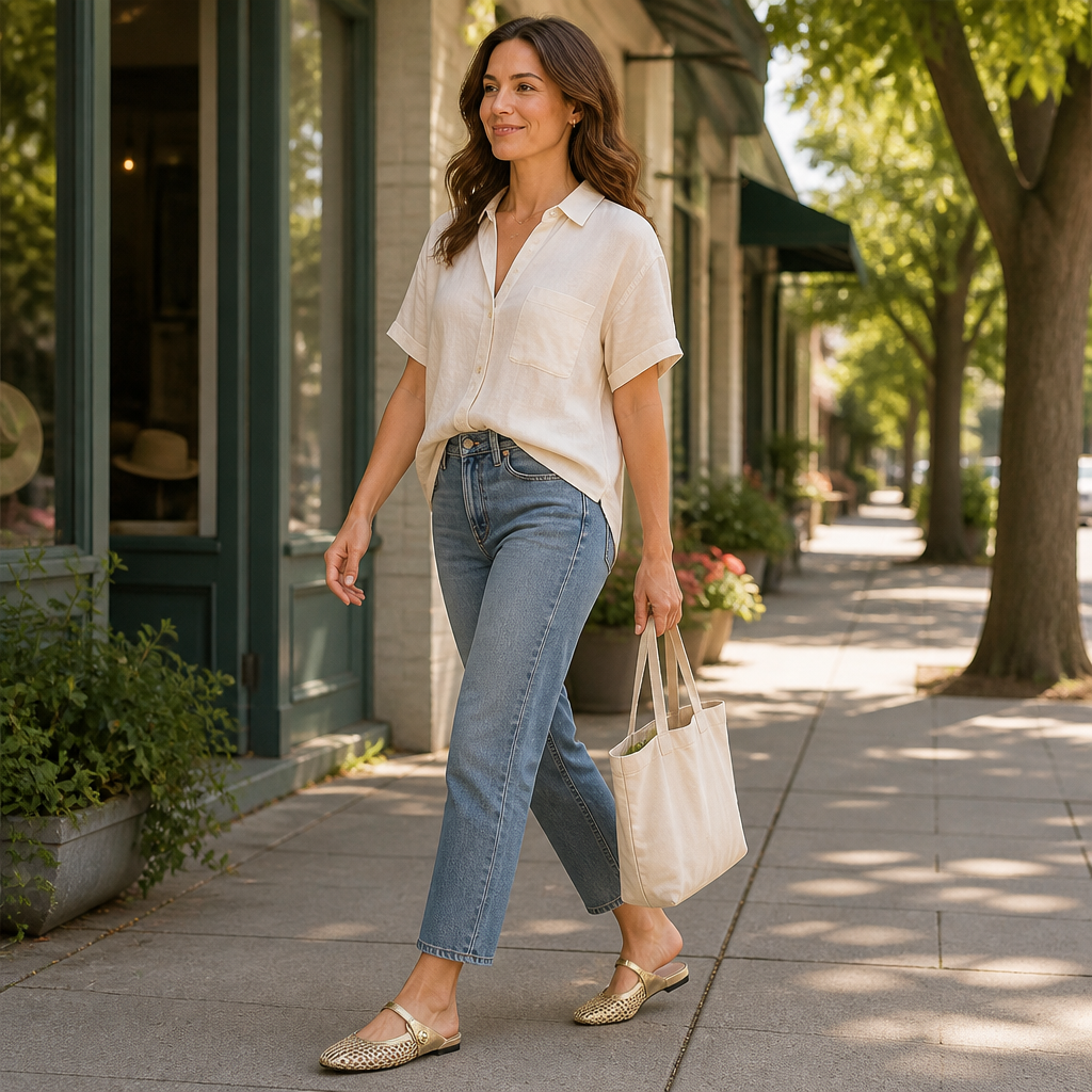 BreezeStep™ – Artisan-Woven Square-Toe Mary Jane Mules
