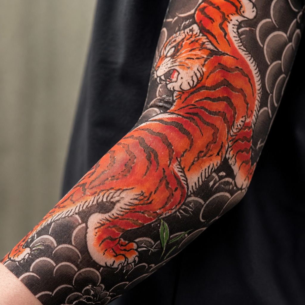 ArborSkin™ – UPF 50+ Japanese Tattoo-Print Sun Shield Arm Sleeve