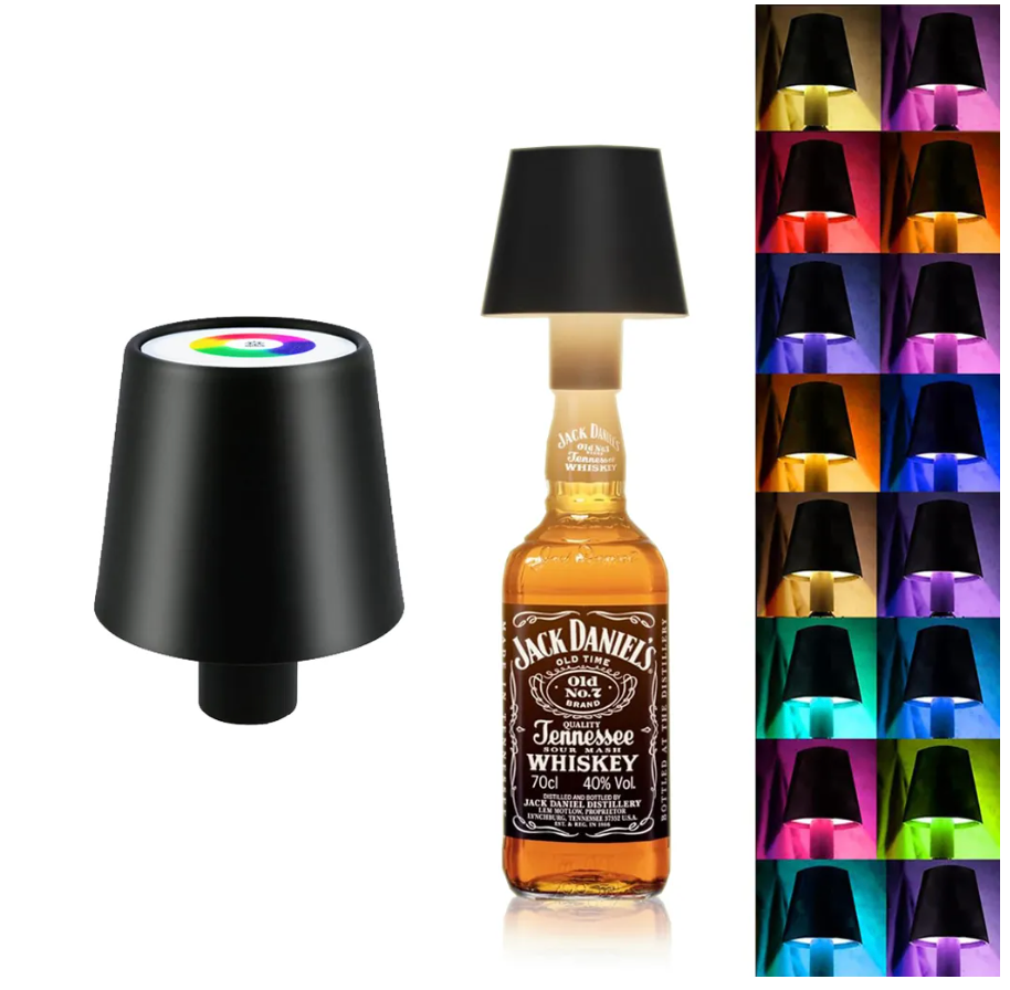 LuxeBottle - Wireless LED Table Lamp with Bottle Shape - Dimmable | USB | Living Room | Decoration