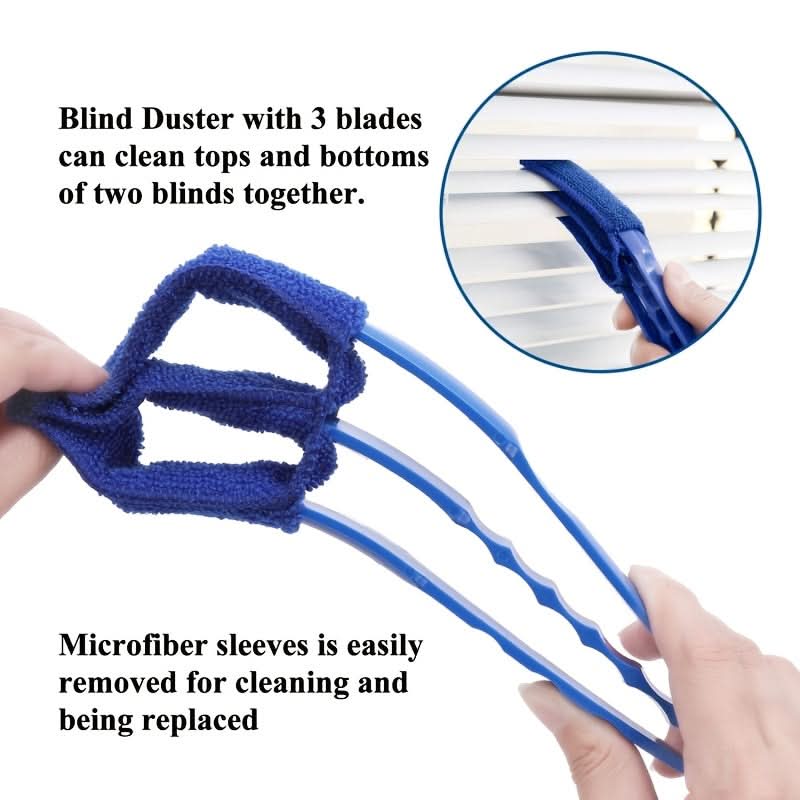 Reusable Cleaning Brush for Windows and Blinds with Removable Head
