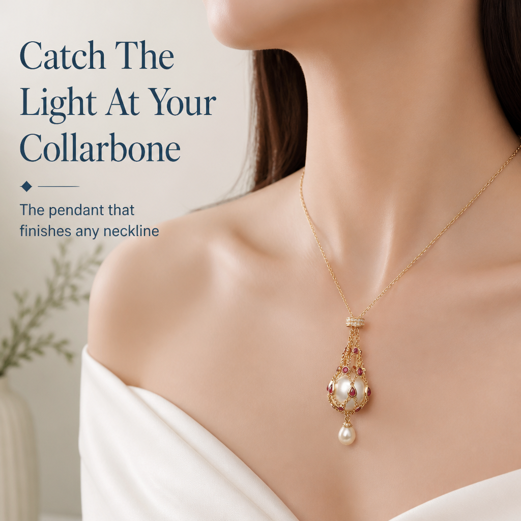 VivaLuxe™ Pearl Pendant — Ignite Your Unique Glow and Own Every Room
