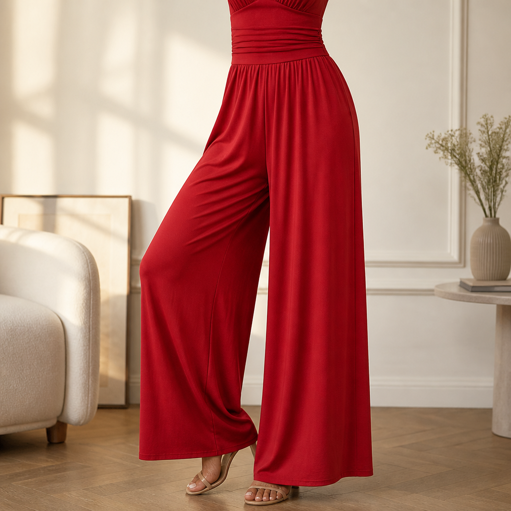 VeronaLuxe™ – Soft Ribbed Sleeveless Wide-Leg Jumpsuit
