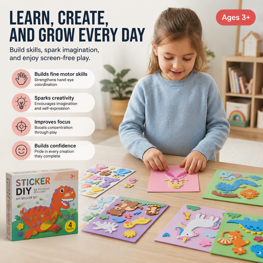 InspirePlay™ Sticker Set — Ignite Your Child’s Confidence and Unleash Endless Creativity Every Time They Play