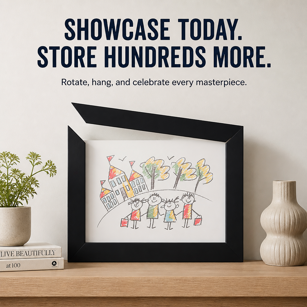 Artisly™ Rotating Memory Frame — Turn Every Masterpiece Into Proud, Clutter-Free Joy