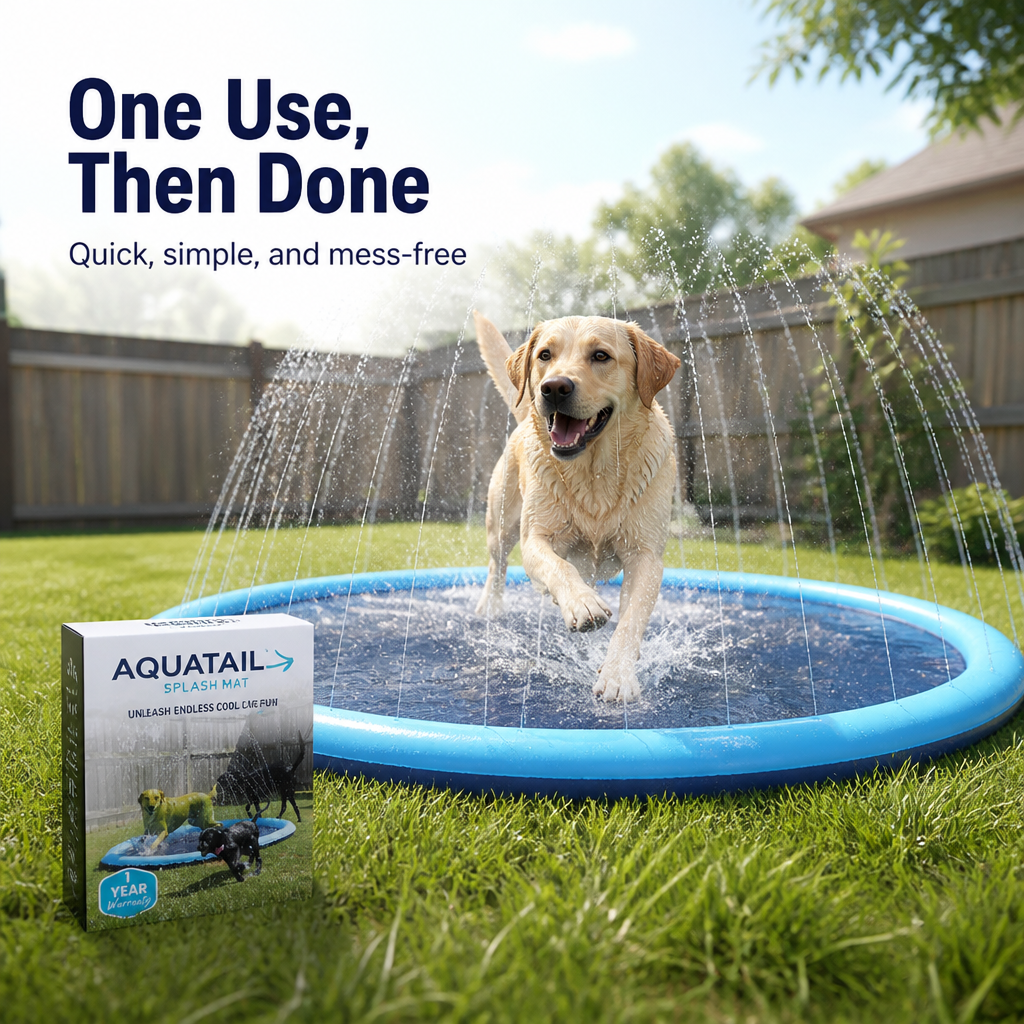 AquaTail™ Splash Mat — Unleash Endless Cool, Tough Fun for Your Dog’s Best Summer Ever