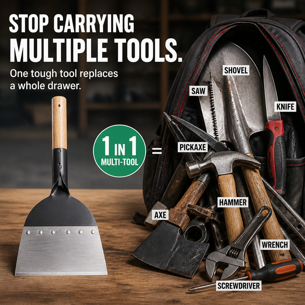 TerraForge™ X1 — Own Every Adventure with the Ultimate All-In-One Survival Shovel