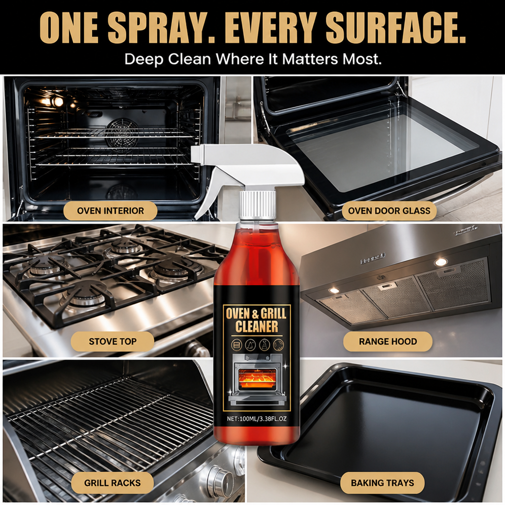 GlareEase™ — Melt Burnt-On Oven Grease in 5 Minutes, Zero Scrubbing