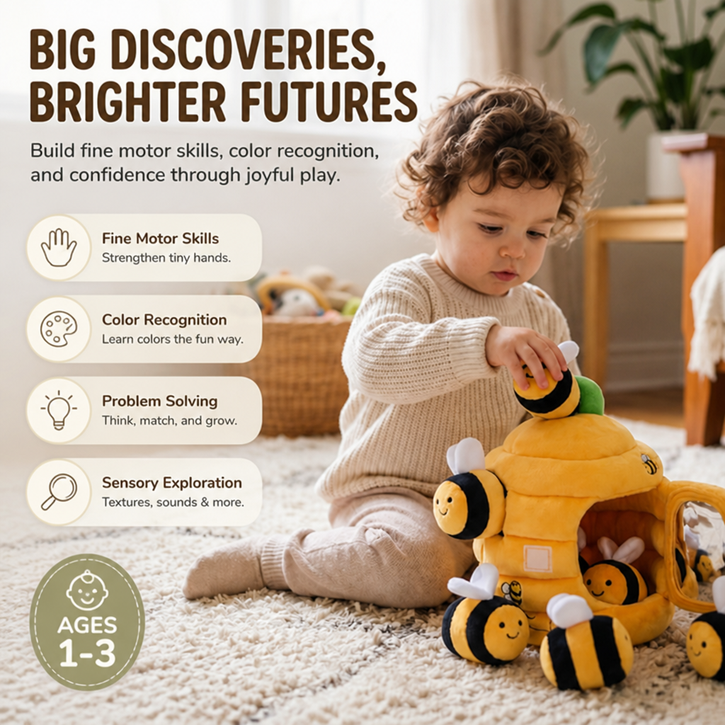 HoneyNest™ — Light Up Toddler Confidence with Every Colorful, Skill-Building Play