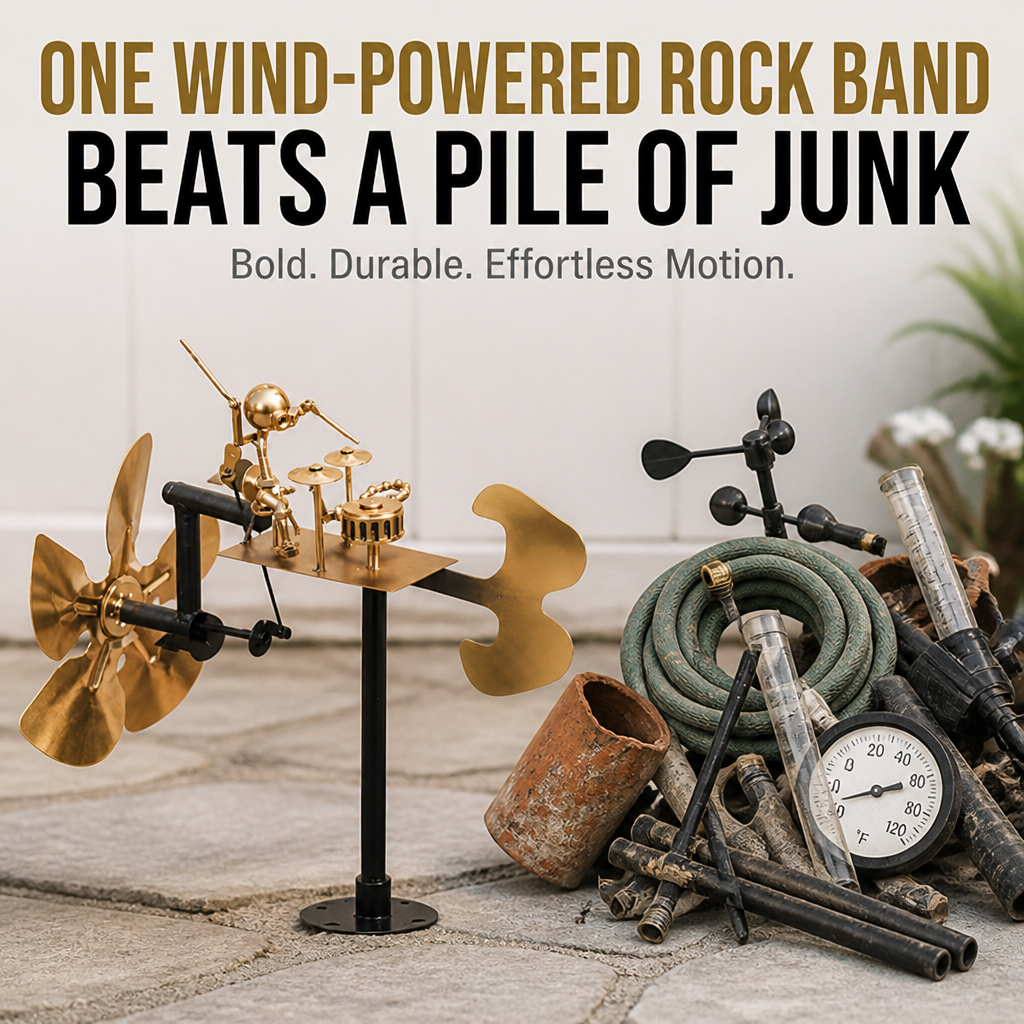 PulseRocker™ — Ignite Your Garden with Nonstop Wind-Powered Rock ‘n’ Roll Energy