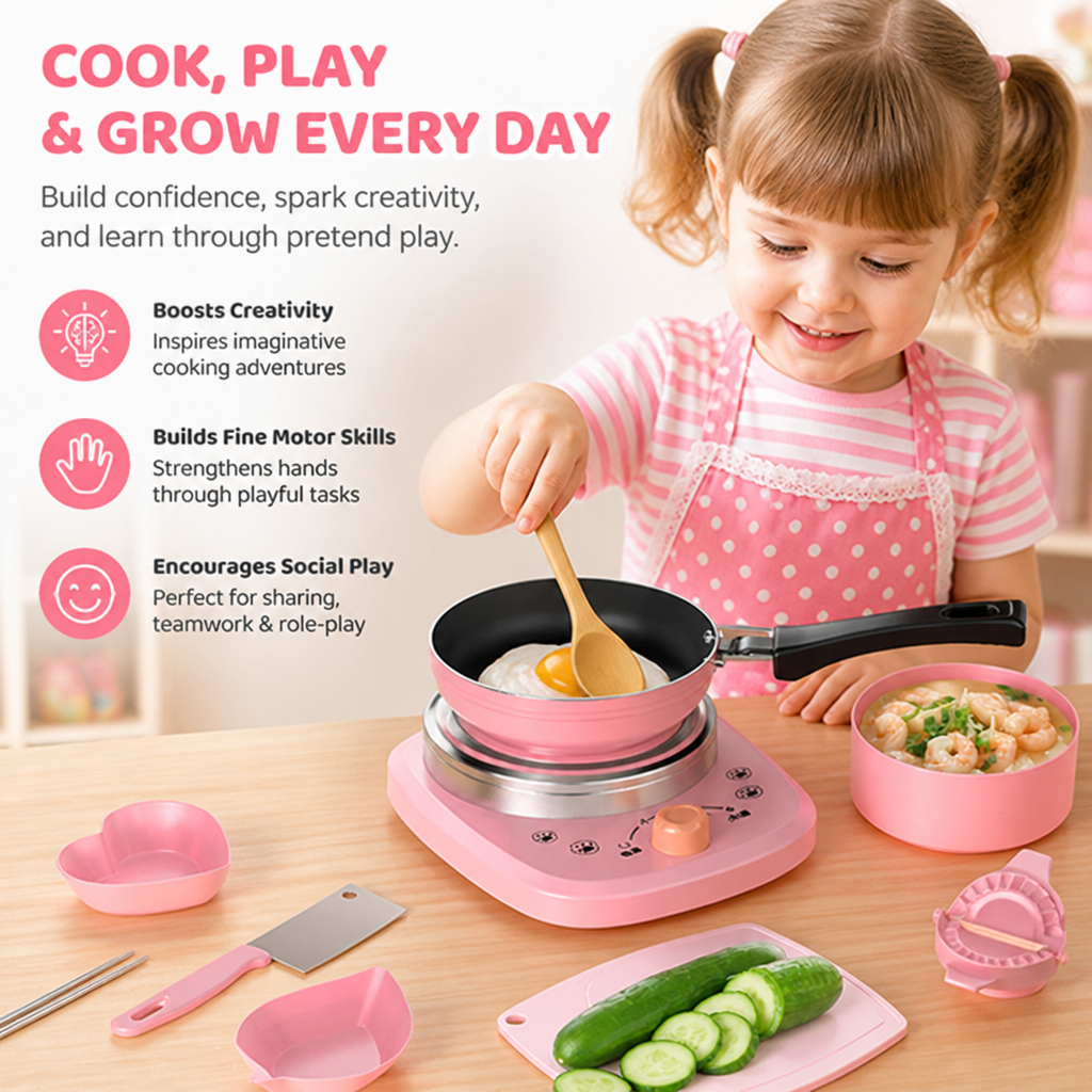 22-piece CulinaryPlay™ Mini Kitchen Set — Ignite Creativity and Confidence with Every Stir