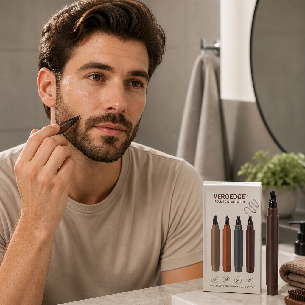 VeroEdge™ — Lock in Flawless Beard and Brow Definition That Never Fades