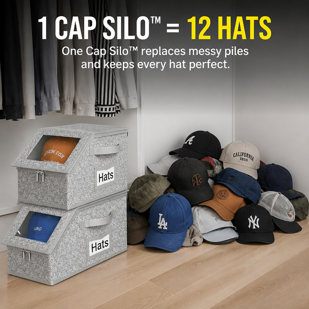 CapSilo™ — Rock-Solid Hat Storage That Keeps Your Collection Flawless and Ready to Impress
