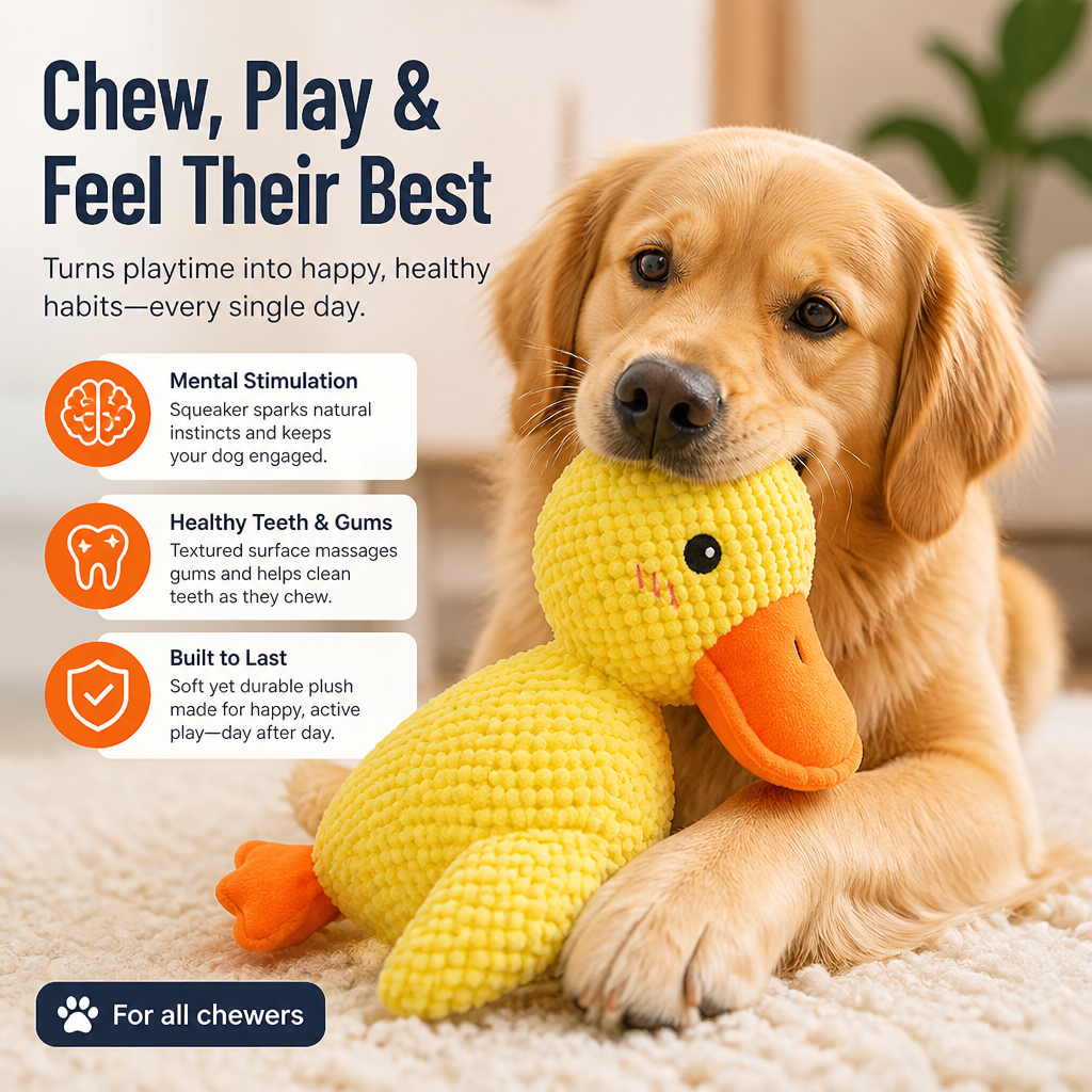 SnuggleBump™ Duck — Ignites Playful Joy and Soothes with Every Chew