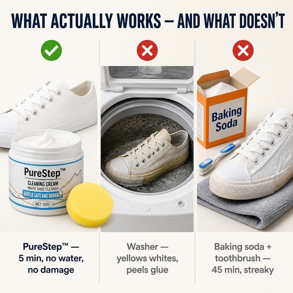 PureStep™ — Remove Dull Yellow Stains & Revive White Sneakers in 5 Minutes