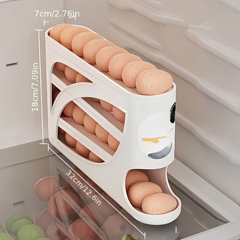 4-Level Rolling Egg Storage Organizer