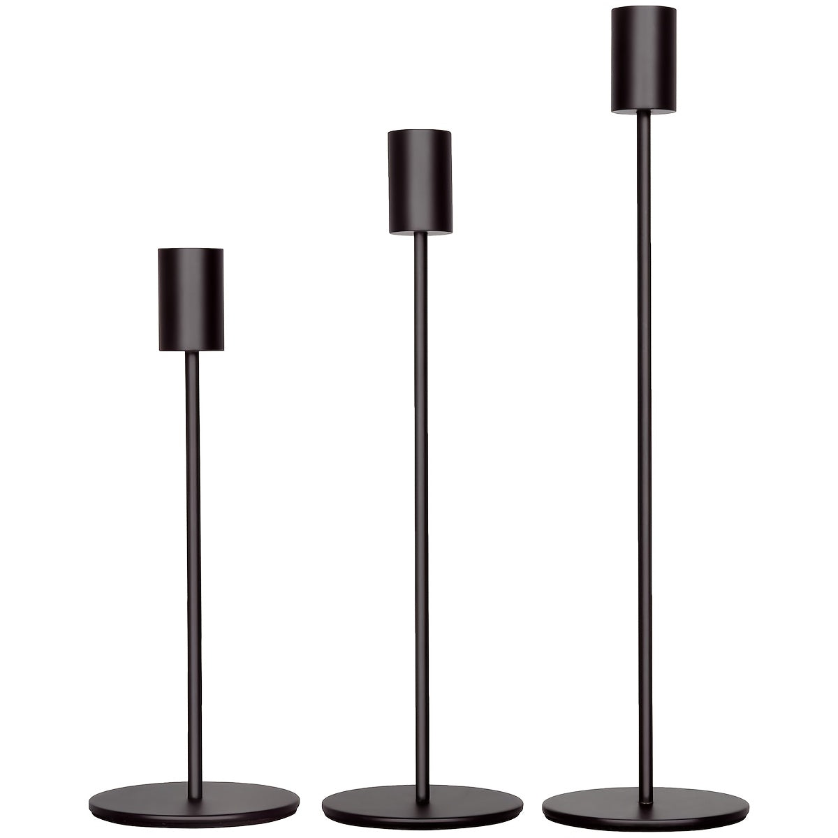 Gilded Elegance – Trio of Stunning Iron Candle Holders