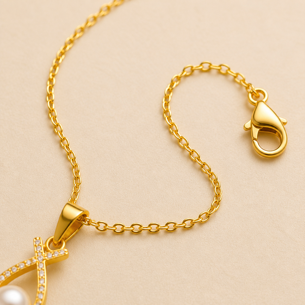 LumaRae™ – Twisted Pavé Pearl Necklace and Earring Set
