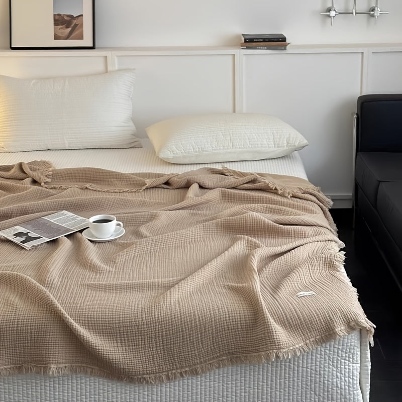 BreezeNest - Lightweight Cotton Cooling Blanket