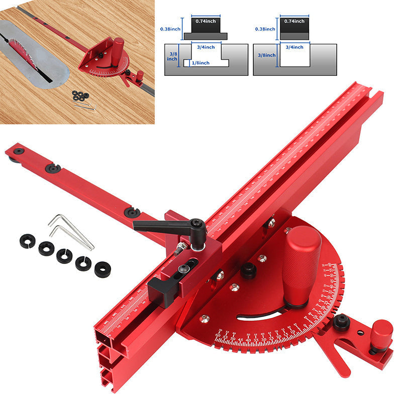 Adjustable Protractor Miter Stop – Angle Range 0° to 60°