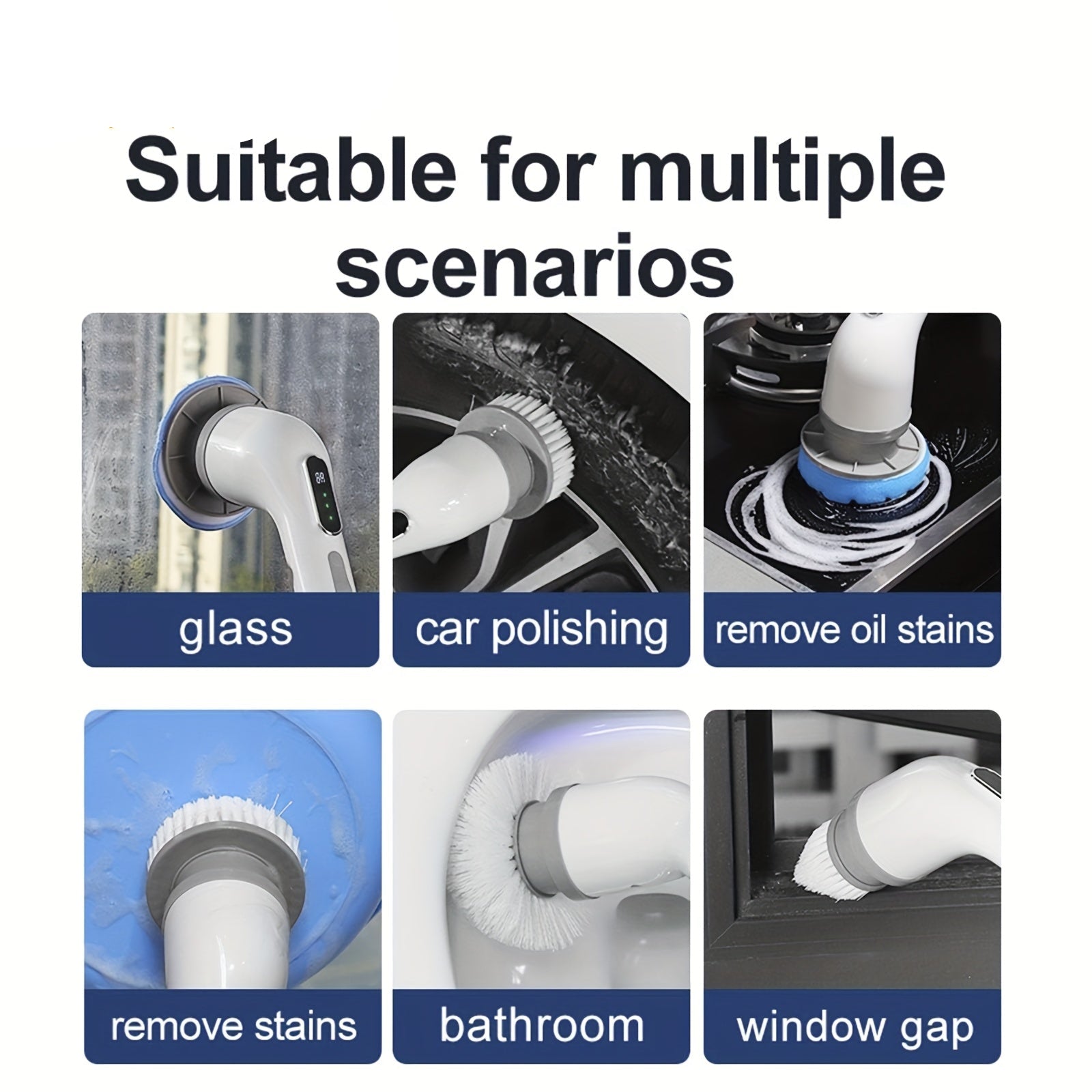 SparkClean - 9-in-1 Electric Cleaning Brush Toolkit for Home & Auto