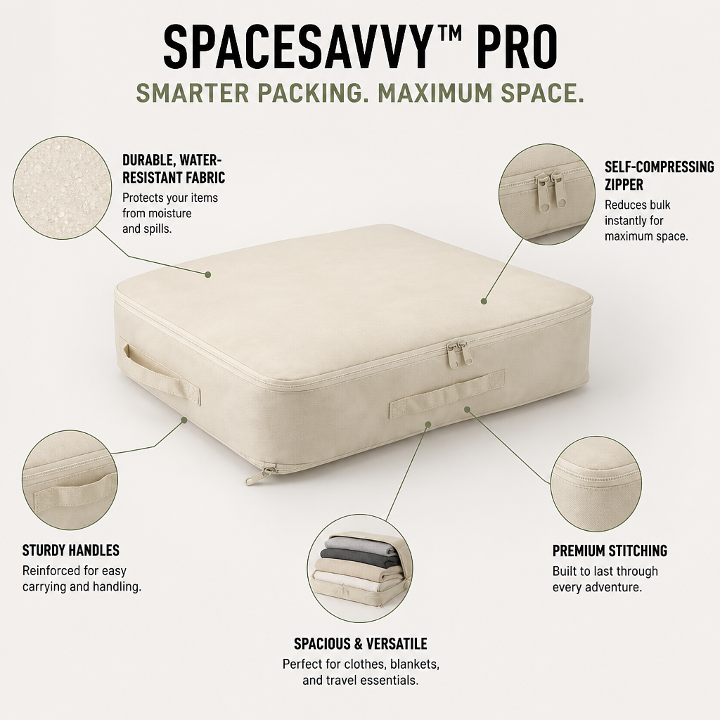 SpaceSavvy™ Pro — Crush Clutter, Unleash Freedom, Pack Like a Pro