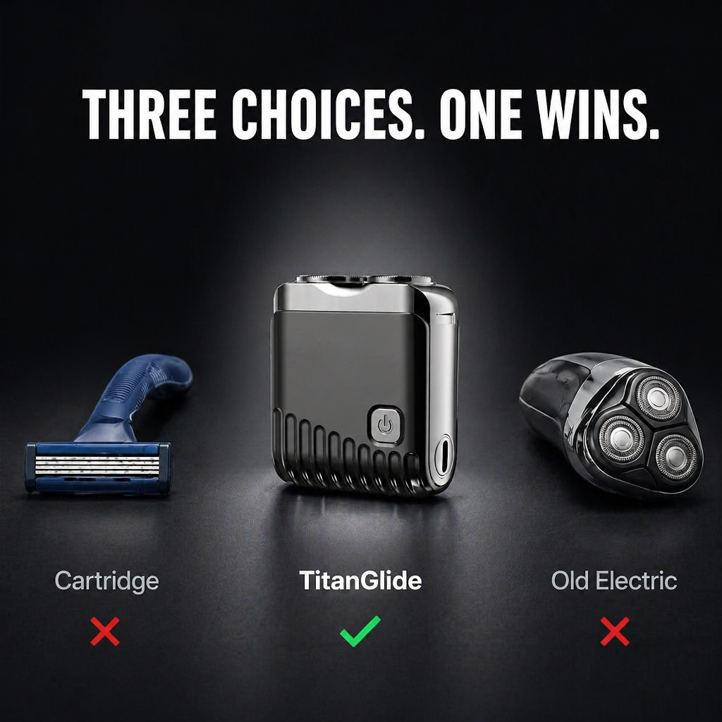 TitanGlide™ — Achieve a Precise, Skin-Friendly Shave That Fits in Your Pocket