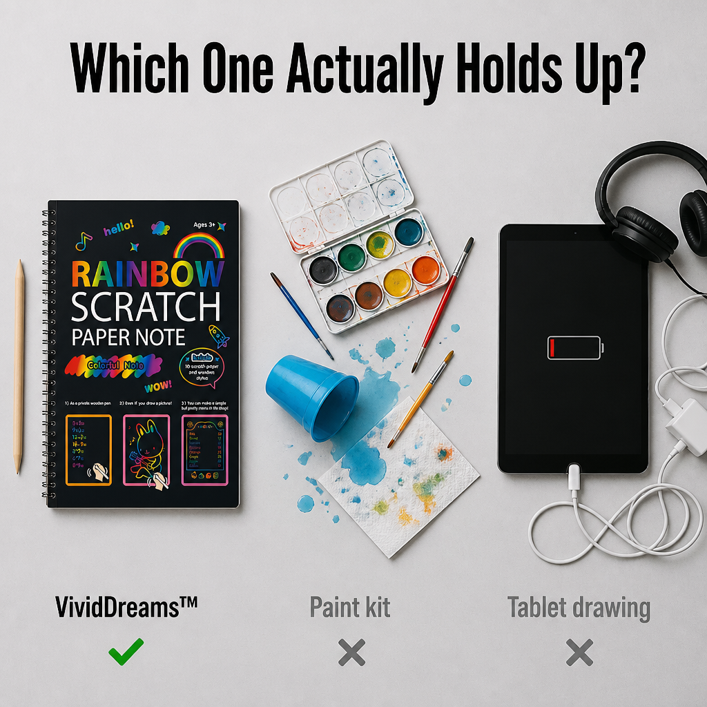 VividDreams™ Scratch Art Notebook — Swap Screen Time for Calm, Clean Rainbow Moments