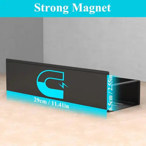 Spice Organizer | 4-Piece, Magnetic – Powder-Coated | Drill-Free Installation | KitchenDock
