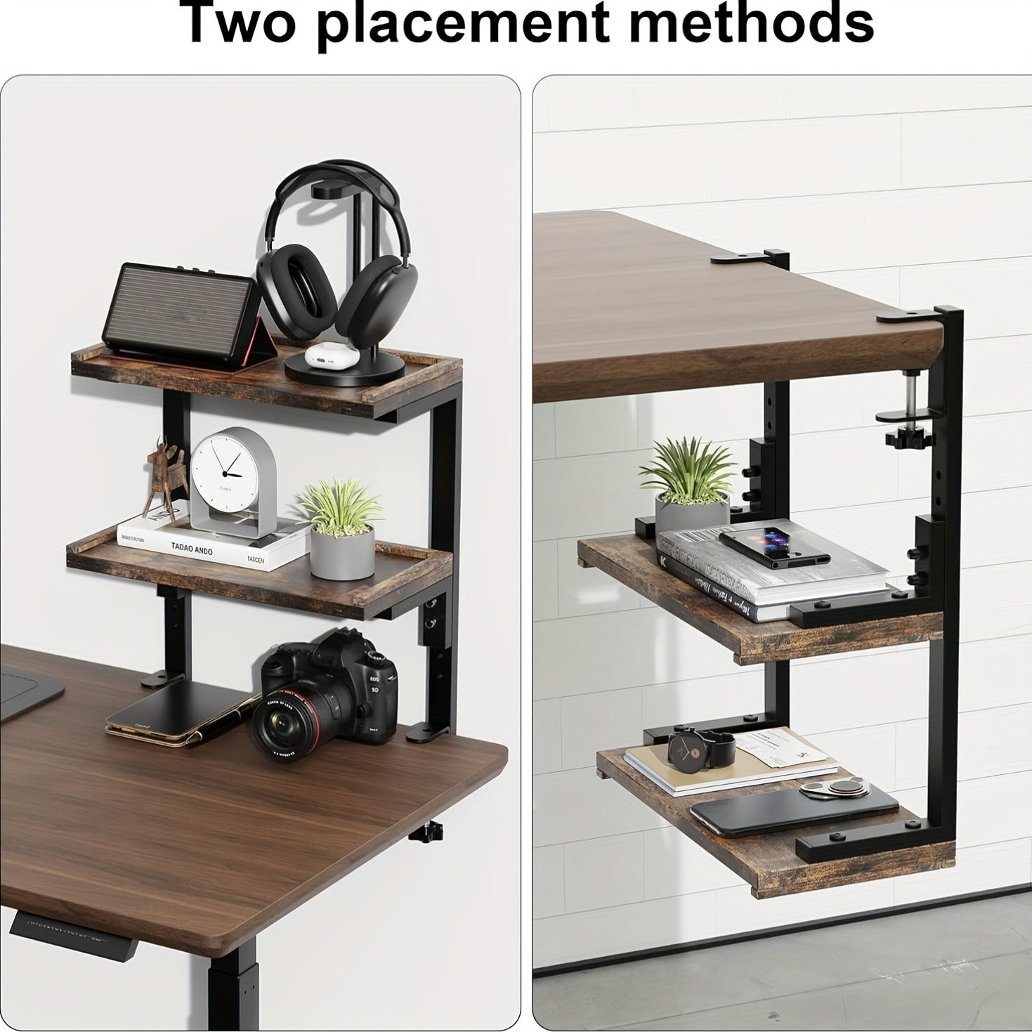 SmartClip - Dual-Tier Desk Organizer for Streamlined Workspaces